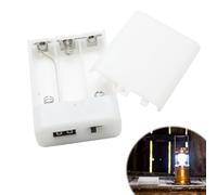 Aeipou Battery Holder USB Switch, AA Battery Power Bank Portable Case Box with USB Output for LED Strip Lights, Fairy String Lights and Christmas Decorations