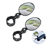 Aeipou Bike Mirror 2 Pack 360° Adjustable Bike Handlebar Mirrors, Shockproof Rear View Mirrors with Acrylic Convex Lens for Safe Cycling, Rotatable Bicycle Rearview Mirrors for Mountain Road Bike
