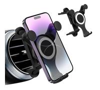 Aeipou Car Phone Holder for Mercedes Benz A/B/C/E/S Mini Cooper Audi-TT Ford Jeep Suzuki Mustang Wrangler Swift Round Vents Mount for All Circular Air Vents iPhone 16/15/14 Pro Max Galaxy S24/S23/S22