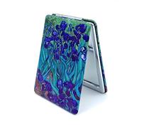 Aeisage Rectangular Compact Mirror, Small Travel Mirror, Pocket Mirror for Women, Van Gogh Irises Flowers Art, 3.4H x 2.5W 0.4D cm, Handheld