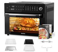 Aeitto® 32-Quart PRO Large Air Fryer Oven| Toaster Oven Combo | with Rotisserie, Dehydrator and Full Accessories | 19-In-1 Digital Airfryer | Fit 13" Pizza, 9pcs Toast, 1800w, Black