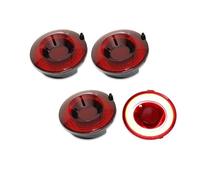aejghfwjh Tail Lights Assembly For Chevrolet For Corvette C6 2005-2013 Brake Light Turn Signal Lamp Parking 4pcs Full LED Halo Vette Tail Assemblies(Red Lens)