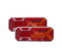 aejghfwjh Tail Lights Assembly For Lorry Bus Trailer Truck Reflector Reverse Light Taillight LED Tail Dynamic Brake Stop Turn Signal Rear Fog Lamp(2PCS 12V-24V1)