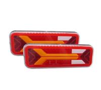 aejghfwjh Tail Lights Assembly For Lorry Bus Trailer Truck Reflector Reverse Light Taillight LED Tail Dynamic Brake Stop Turn Signal Rear Fog Lamp(2PCS 12-36V)