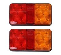 aejghfwjh Tail Lights Assembly For RV For Lorry For Truck 2Pcs 12V Indicator Stop Light 30W Trailer Tail Lamp Waterproof Side 10LED Signal