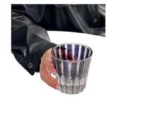 AEJHSIN Crystal Glasses 200ml Star Diamond Rock Cup Colored Crystal(Black)