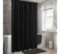 AEKDCL Black Shower Curtain Mould Proof Resistant Bathroom Curtain Set Extra Long Shower Curtain Liner Machine Washable Polyester Bathroom Curtains With Hooks For Bath Tub 180x210cm/71x83in(WxH)