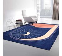 AEKDCL Navy Blue Ultra Soft Area Rug W 180 × L 280 cm, Non Slip, Stain Resistant, Geometric Washable Floor Carpet, Modern Boho Bedroom Throw Area Rugs for Dining Room Bedside Classroom Desk