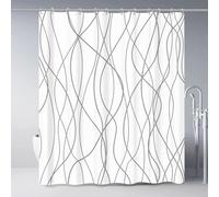 AEKDCL Shower Curtain Lines Mould Proof Resistant Curtains Liner Washable & Wipe Clean Bath Curtain Weighted Shower Curtains Polyester Fabric Long Bathroom Curtains 70x140cm/28x55in(WxH)