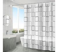 AEKDCL Shower Curtain Tiles Mould Proof Resistant Curtains Liner Washable & Wipe Clean Bath Curtain Weighted Shower Curtains Polyester Fabric Long Bathroom Curtains 200x210cm/79x83in(WxH)