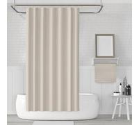 AEKDCL Washable Shower Curtain 170x170cm/67x67in(WxH) Light brown Mildew Resistant Washable for Bathroom Wet Room Extra Long Polyester Fabric Shower Curtain Heavy Duty Weighted Shower Curtains