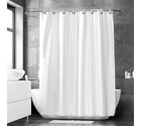 AEKDCL Washable Shower Curtain 180x195cm/71x77in(WxH) White Mildew Resistant Washable for Bathroom Wet Room Extra Long Polyester Fabric Shower Curtain Heavy Duty Weighted Shower Curtains