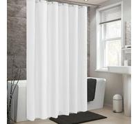 AEKDCL White Shower Curtain Mould Proof Resistant Bathroom Curtain Set Extra Long Shower Curtain Liner Machine Washable Polyester Bathroom Curtains With Hooks For Bath Tub 200x210cm/79x83in(WxH)