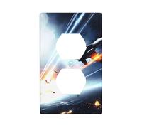 AEKGOHP Airplane Prints Double Socket Wall Panel Decorative is Durable and Suitable for Socket Light Switch Accessories 4.5x2.76in