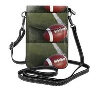 AEKGOHP American Football Printed Small Leather Women'S Crossbody Flip Phone Bag, Waterproof And Durable