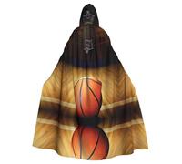AEKGOHP Basketball Arena Printed Halloween Adult Hooded Cape Men'S And Women'S Clothing Mantle Role-Playing