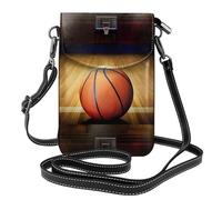 AEKGOHP Basketball Arena Printed Small Leather Women'S Crossbody Flip Phone Bag, Waterproof And Durable