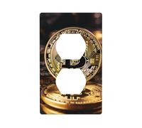 AEKGOHP Bitcoin Prints Double Socket Wall Panel Decorative is Durable and Suitable for Socket Light Switch Accessories 4.5x2.76in