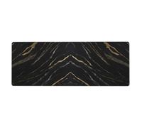 AEKGOHP Black Gold Textured Marble Prints Extra Large Mouse Pad, Computer Office Anti Slip Gaming Keyboard Thickened Version 12x31.5in