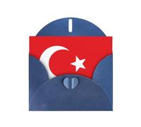 AEKGOHP Blue Greeting Card Flag of Turkey Prints for Festive Birthday Party Invitation