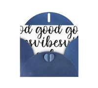 AEKGOHP Blue Greeting Card Good Vibes Only Prints for Festive Birthday Party Invitation
