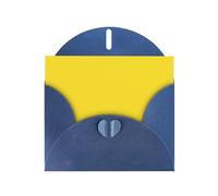 AEKGOHP Blue Greeting Card Pale yellow Prints for Festive Birthday Party Invitation