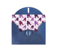 AEKGOHP Blue Greeting Card purple Poodle Polka Dot Prints for Festive Birthday Party Invitation