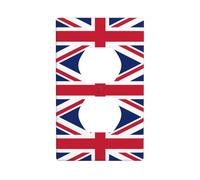 AEKGOHP British Flag Prints Double Socket Wall Panel Decorative is Durable and Suitable for Socket Light Switch Accessories 4.5x2.76in