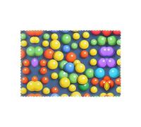AEKGOHP Colorful balls Printed Placemats for Dining Table Set of 6 12x18in heat resistance for hotels, homes, and banquets