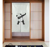 AEKGOHP Cool Panda Printed Curtain 2 Pcs Spliced 34x56in Good Drape, Smooth and Not Easily Wrinkled, Fabric curtains, room dividers
