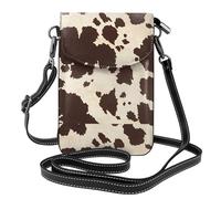 AEKGOHP Cow Fur Print Printed Small Leather Women'S Crossbody Flip Phone Bag, Waterproof And Durable