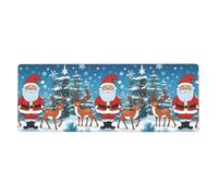 AEKGOHP Cute Christmas Deer Prints Extra Large Mouse Pad, Computer Office Anti Slip Gaming Keyboard Thickened Version 12x31.5in