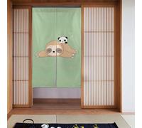 AEKGOHP Cute Panda and Sloth Printed Curtain 2 Pcs Spliced 34x56in Good Drape, Smooth and Not Easily Wrinkled, Fabric curtains, room dividers