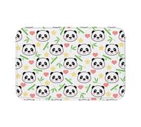 AEKGOHP Cute Panda Bamboo Star Prints Anti Slip and Thickened Floor mat Suitable for bathrooms, bedrooms, Washable Carpet Floor mats 16X24 in