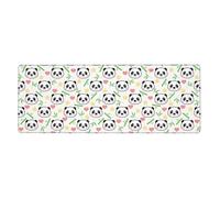 AEKGOHP Cute Panda Bamboo Star Prints Extra Large Mouse Pad, Computer Office Anti Slip Gaming Keyboard Thickened Version 12x31.5in