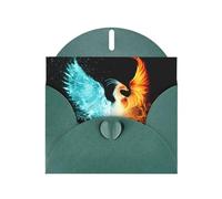 AEKGOHP Dark Green Greeting Card Beautiful phoenix Prints for Festive Birthday Party Invitation