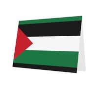 AEKGOHP Dark Green Greeting Card Flag of the State of Palestine Prints for Festive Birthday Party Invitation