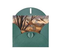 AEKGOHP Dark Green Greeting Card pheasant hunting Prints for Festive Birthday Party Invitation