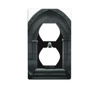 AEKGOHP Devil's Grave Prints Double Socket Wall Panel Decorative is Durable and Suitable for Socket Light Switch Accessories 4.5x2.76in