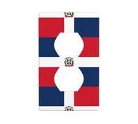 AEKGOHP Dominican Republic Prints Double Socket Wall Panel Decorative is Durable and Suitable for Socket Light Switch Accessories 4.5x2.76in
