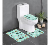 AEKGOHP French Bulldog Prints Anti slip floor mat three piece set bathroom carpet anti slip durable