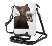 AEKGOHP Funny Donkey Printed Small Leather Women'S Crossbody Flip Phone Bag, Waterproof And Durable