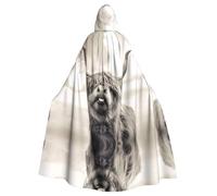 AEKGOHP Funny Highland Cow Printed Halloween Adult Hooded Cape Men'S And Women'S Clothing Mantle Role-Playing
