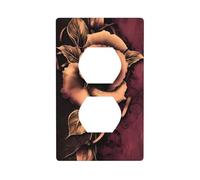 AEKGOHP Gothic Rose Prints Double Socket Wall Panel Decorative is Durable and Suitable for Socket Light Switch Accessories 4.5x2.76in