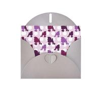 AEKGOHP Gray Greeting Card purple Poodle Polka Dot Prints for Festive Birthday Party Invitation