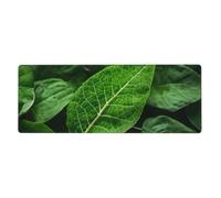 AEKGOHP Green Leaf Nature Prints Extra Large Mouse Pad, Computer Office Anti Slip Gaming Keyboard Thickened Version 12x31.5in