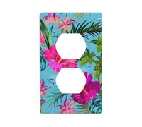 AEKGOHP Hello Hawaii Prints Double Socket Wall Panel Decorative is Durable and Suitable for Socket Light Switch Accessories 4.5x2.76in
