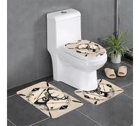 AEKGOHP Hunting Arrows Triangles Deer Prints Anti slip floor mat three piece set bathroom carpet anti slip durable