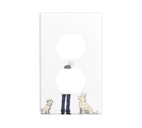 AEKGOHP It only has You in its Eyes Prints Double Socket Wall Panel Decorative is Durable and Suitable for Socket Light Switch Accessories 4.5x2.76in