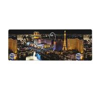 AEKGOHP Las Vegas Night View Prints Extra Large Mouse Pad, Computer Office Anti Slip Gaming Keyboard Thickened Version 12x31.5in